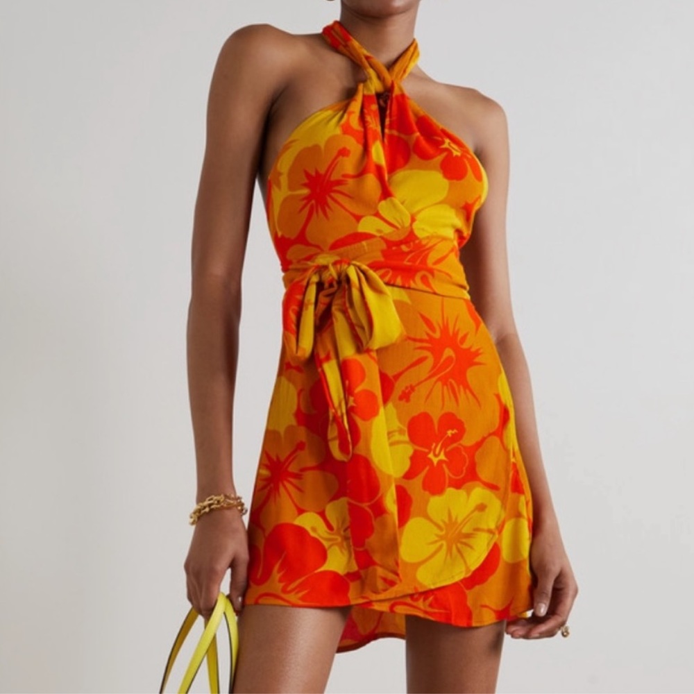 Faithfull the Brand Odette Dress in Surf's Up print